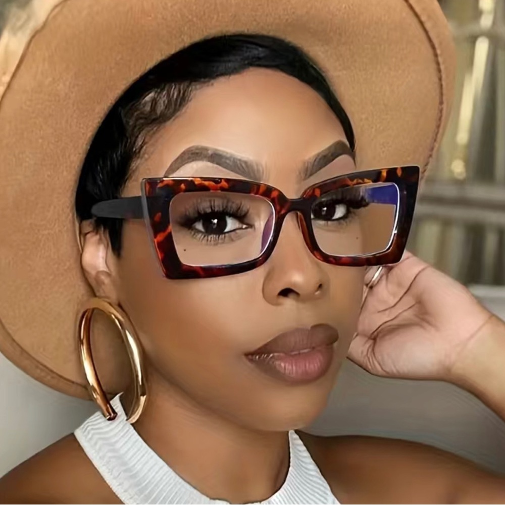 Leopard Print Stylish Blue Light Blocking Glasses
